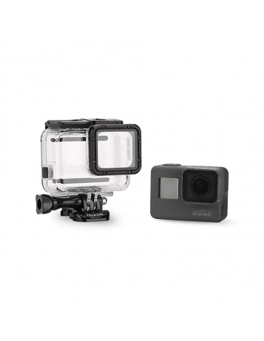 Carcasa Subacvatica Telesin Transparenta Compatibila GoPro Hero 7 Silver Si White