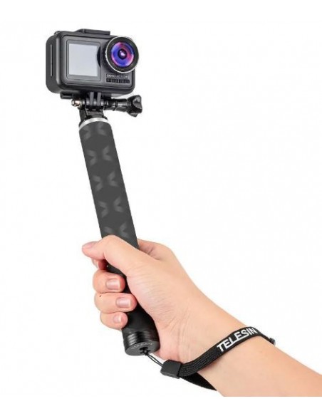 Selfie Stick Telescopic Carbon, 90 Cm, Telesin - Compatibil Gopro, Dslr, Dji Osmo, Xiaomi Yi, Sjcam Selfie Stick Telescopic Carbon, 90 Cm, Telesin - Compatibil Gopro, Dslr, Dji Osmo, Xiaomi Yi, Sjcam