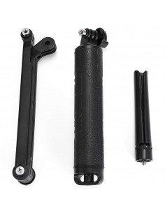 Selfie Stick 3 Tronsoane Telesin cu Mini Trepied si Maner Flotant